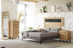 DORMITORIO MOD. NIZA 12 ROBLE-NEGRO