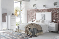 DORMITORIO MOD. NIZA 14 BLANCO-PLATA
