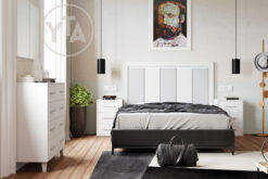 DORMITORIO MOD. PUZZE 16 BLANCO-PLATA