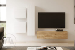 SALÓN MOD. PUZZE 08 EN COLOR ROBLE-NIEVE