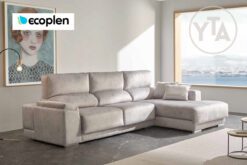 SOFÁ – CHAISSELONG – RINCONERA MOD. LUNA. MEDIDAS A ELEGIR. TAPIZADO EN TEJIDO ECOPLEN