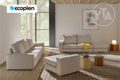 SOFÁ – CHAISSELONG MOD. LYRA. MEDIDAS A ELEGIR. TAPIZADO EN TEJIDO ECOPLEN